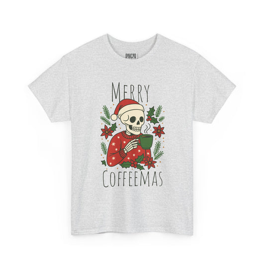 Merry Coffeemas T-Shirt — Skull Santa Coffee Holiday Tee