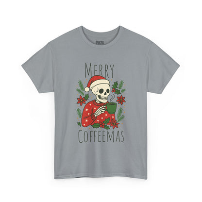 Merry Coffeemas T-Shirt — Skull Santa Coffee Holiday Tee