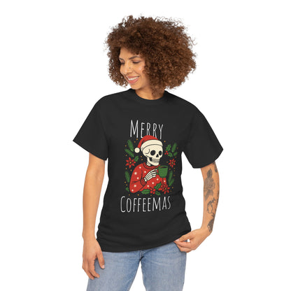 Merry Coffeemas T-Shirt — Skull Santa Coffee Holiday Tee