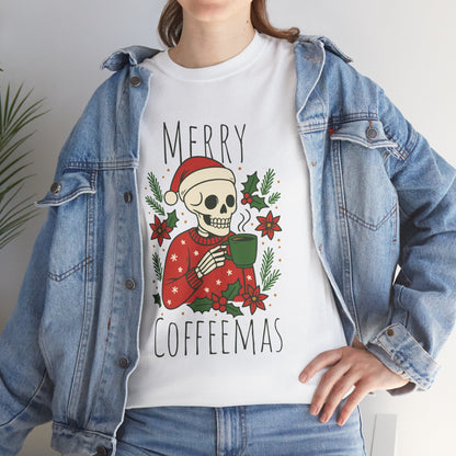 Merry Coffeemas T-Shirt — Skull Santa Coffee Holiday Tee