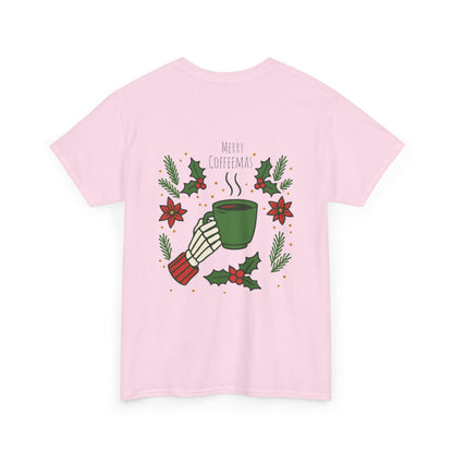Merry Coffeemas T-Shirt — Skull Santa Coffee Holiday Tee