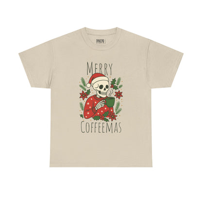 Merry Coffeemas T-Shirt — Skull Santa Coffee Holiday Tee