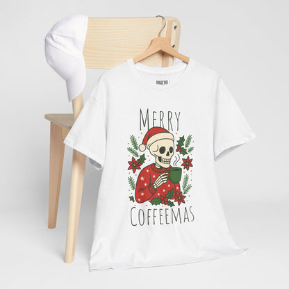 Merry Coffeemas T-Shirt — Skull Santa Coffee Holiday Tee