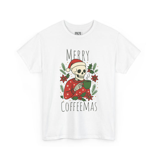 Merry Coffeemas T-Shirt — Skull Santa Coffee Holiday Tee