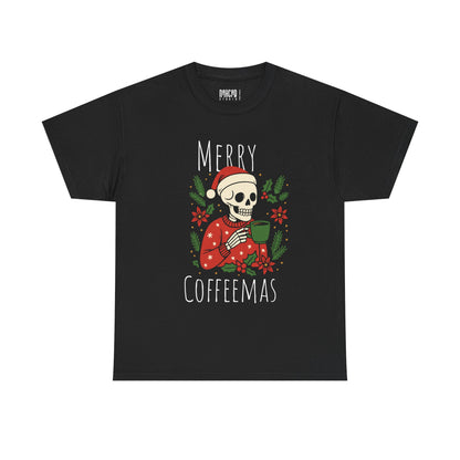 Merry Coffeemas T-Shirt — Skull Santa Coffee Holiday Tee